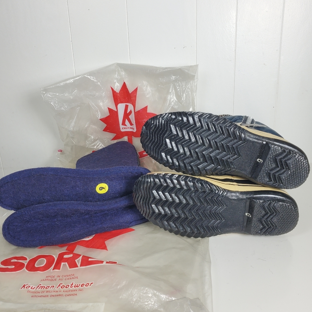 vintage * NEW* Sorel Kaufman Acadian  boots with new extra wool insole size 9 - Picture 9 of 14